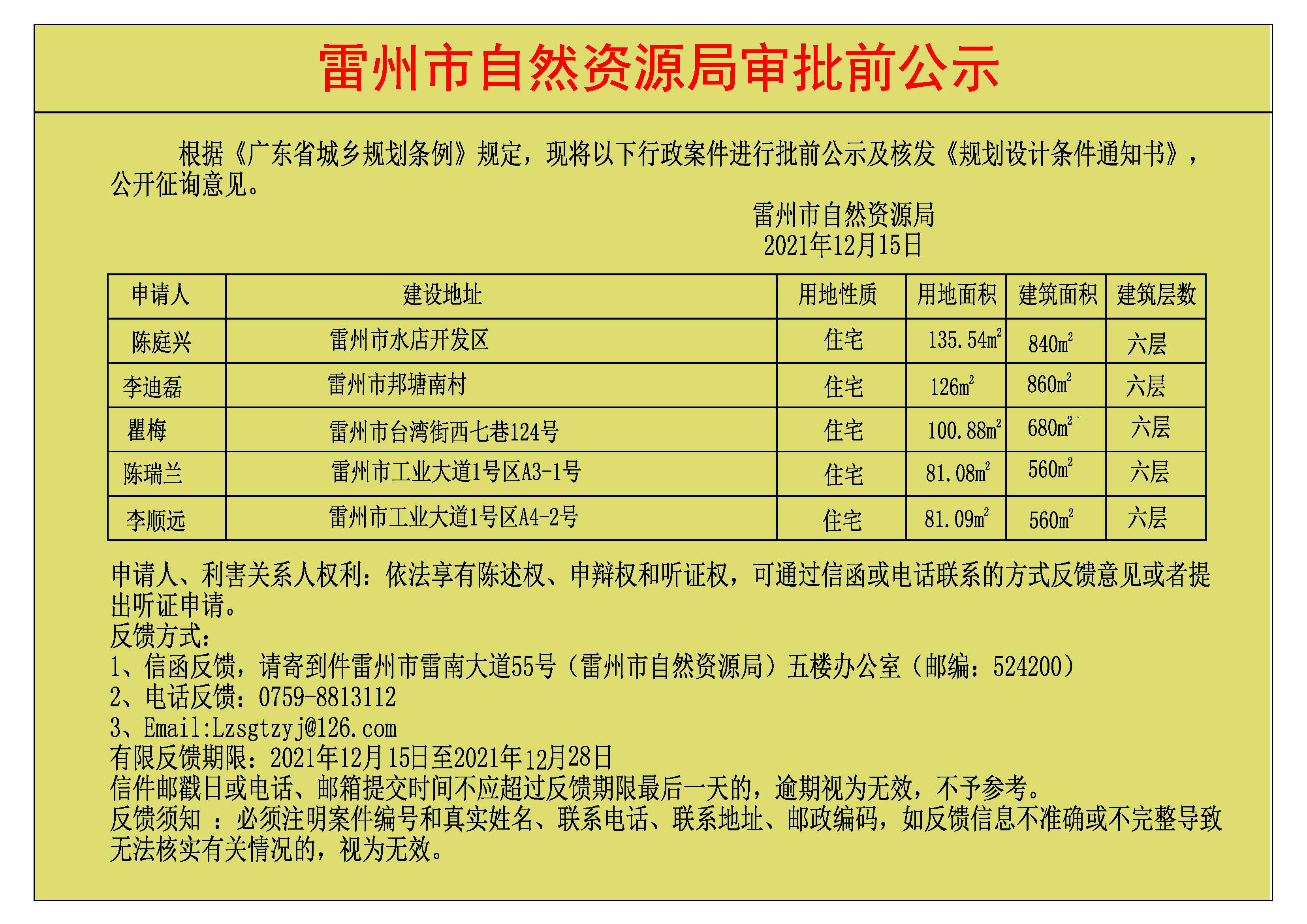 关于陈庭兴.李迪磊.瞿梅.陈瑞兰.李顺远批前公示及核发《规划设计条件通知书》.jpg