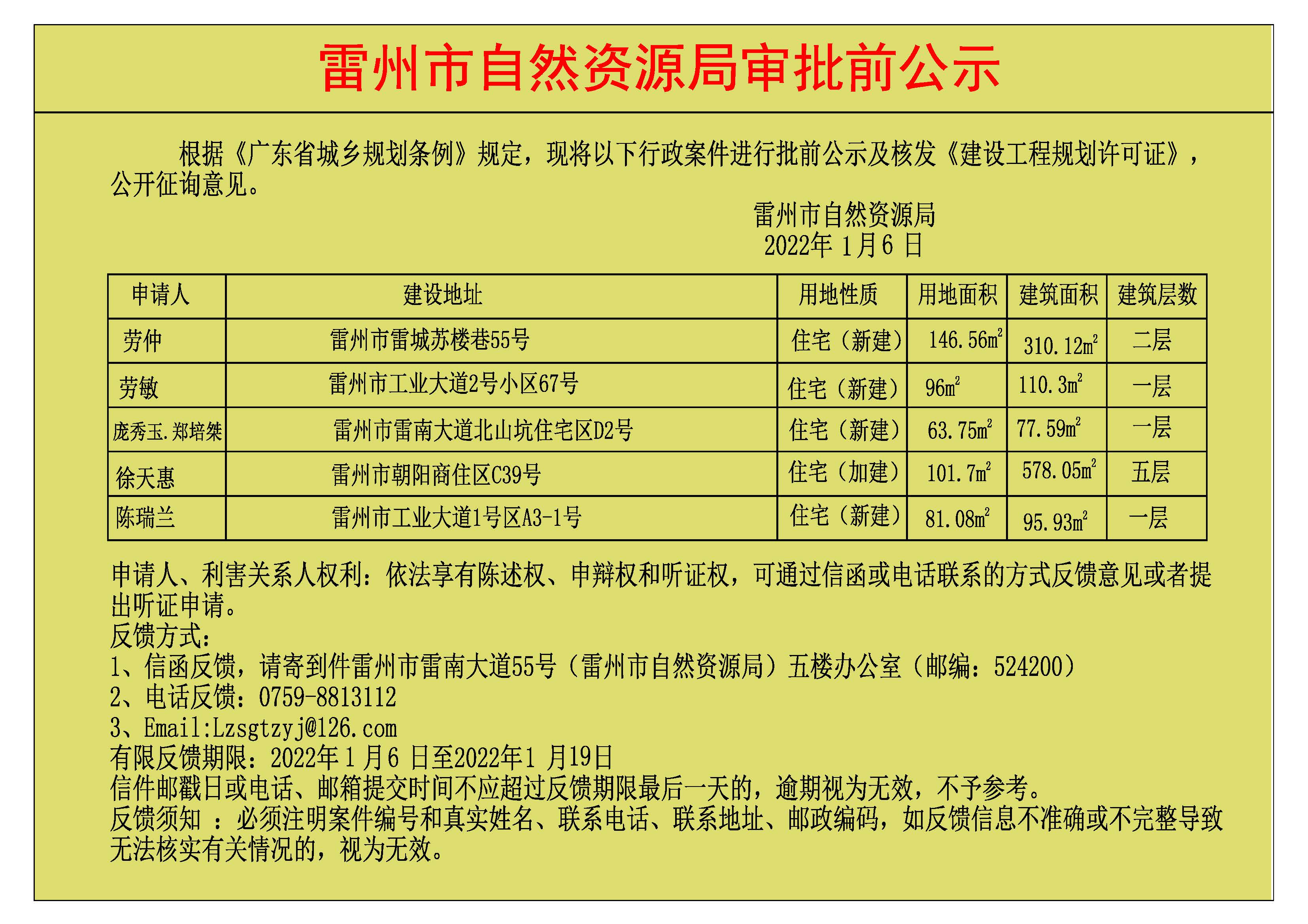 关于核发劳仲.劳敏.庞秀玉.郑培桀.徐天惠.陈瑞兰《建设工程规划许可证》的公示.jpg