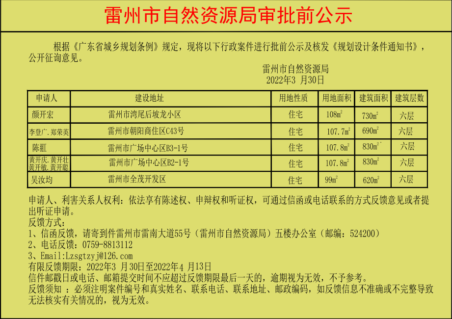 关于颜开宏.李登广.郑荣英.陈羾.黄开庆.黄开壮.黄开敏.黄开聪.吴汝均批前公示及核发《规划设计条件通知书》.jpg