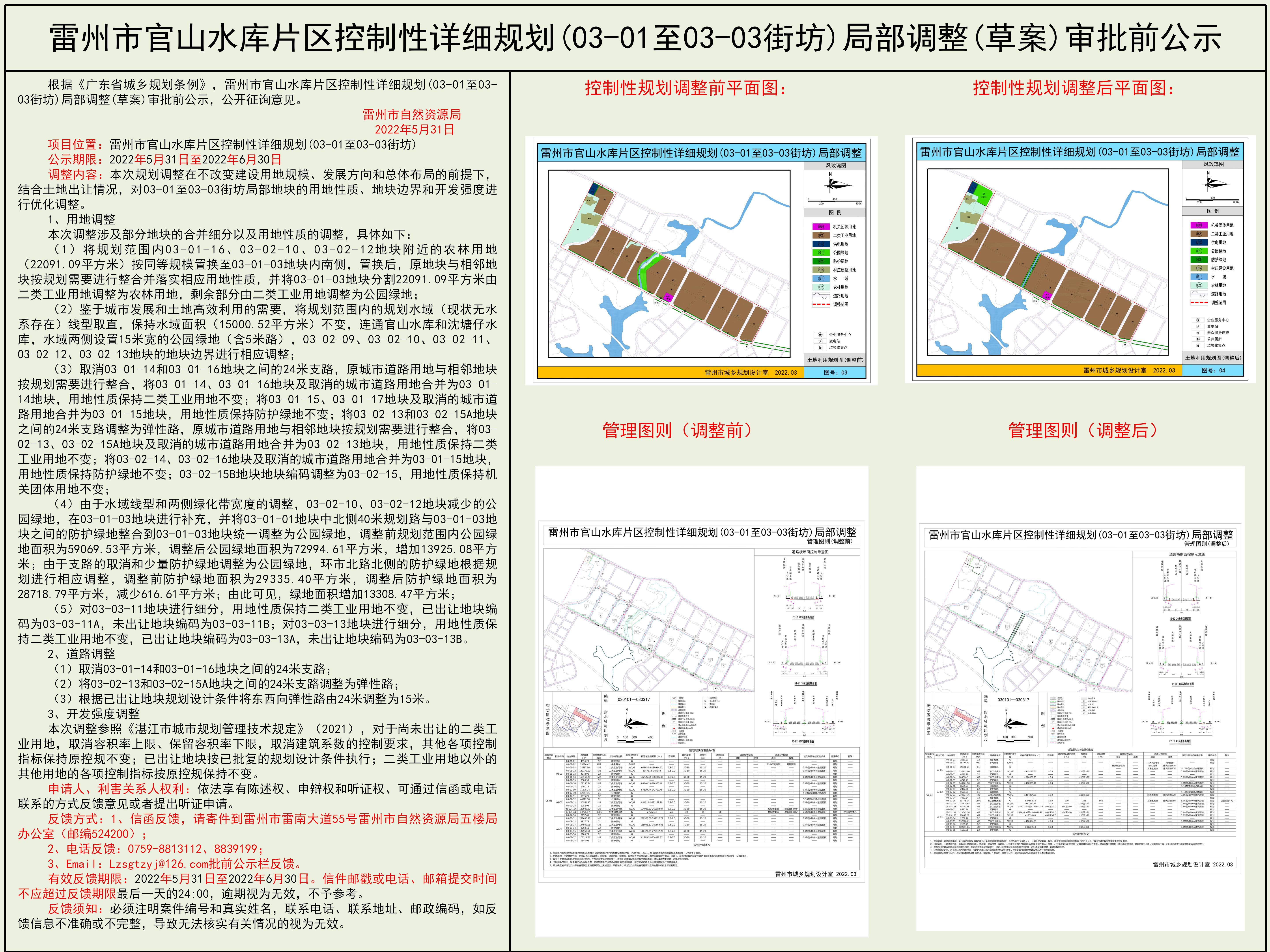 雷州市官山水库片区控制性详细规划(03-01至03-03街坊)局部调整(草案)审批前公示.jpg