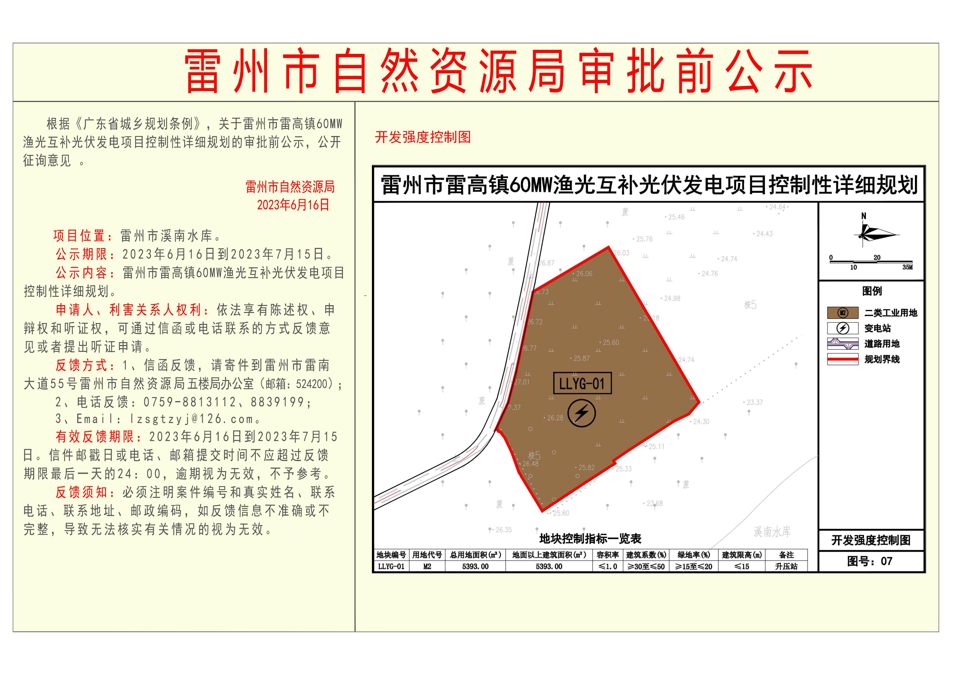 关于雷州市雷高镇60MW渔光互补光伏发电项目控制性详细规划的审批前公示.jpg