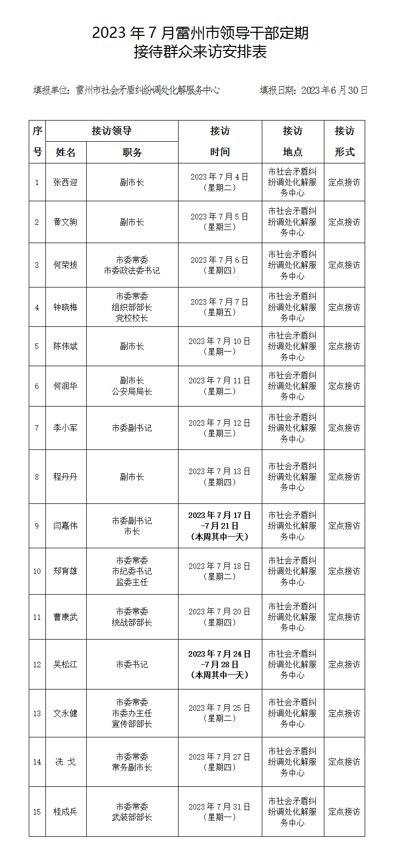 2023年7月雷州市领导干部定期接访表.png