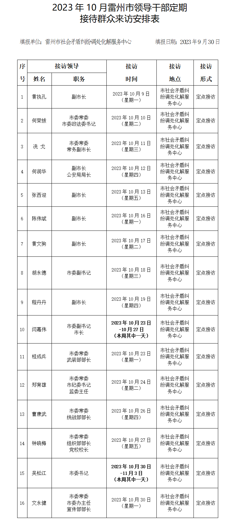 2023年10月雷州市领导干部定期接访表_01.png