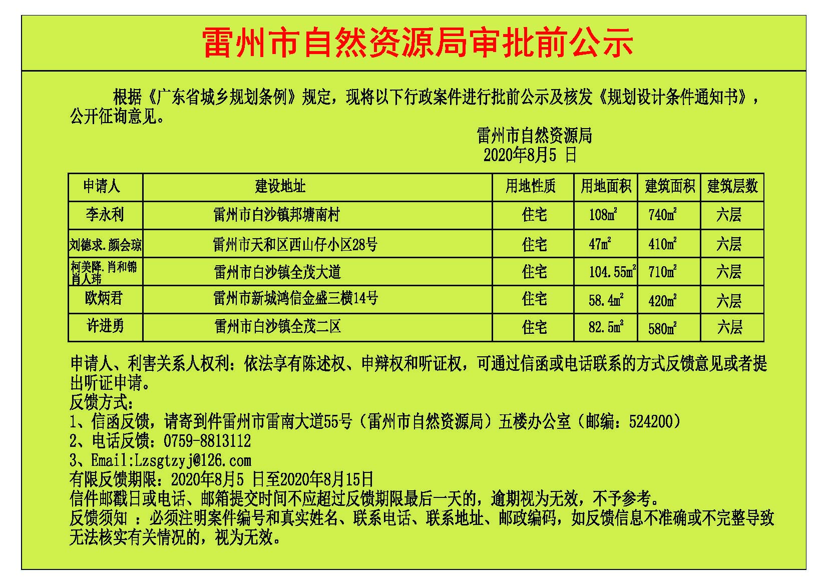 关于核发《规划设计条件通知书》审批前公示（李永利等）副本.jpg