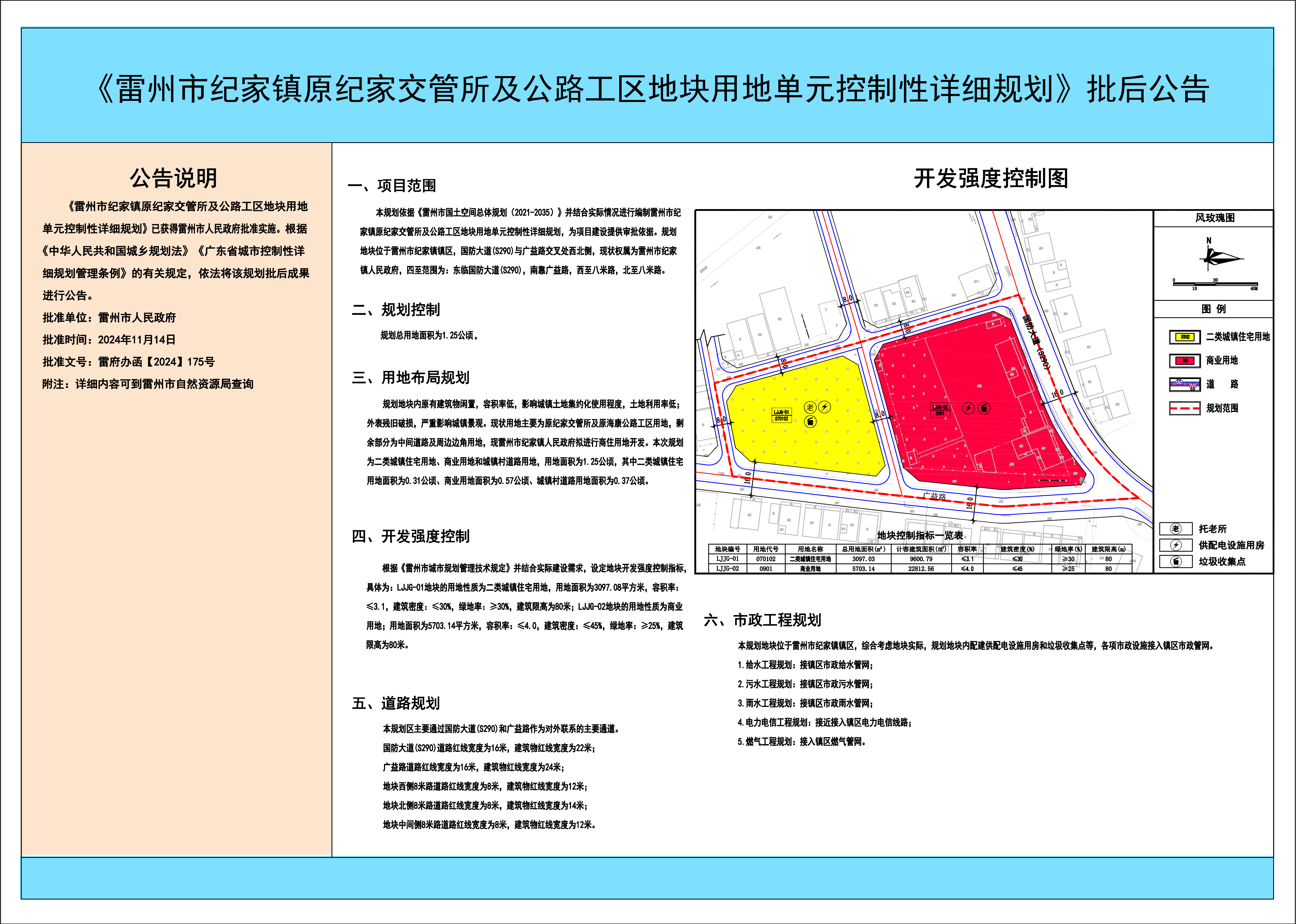 雷州市纪家镇原纪家交管所及公路工区地块用地单元控制性详细规划批后公告.png