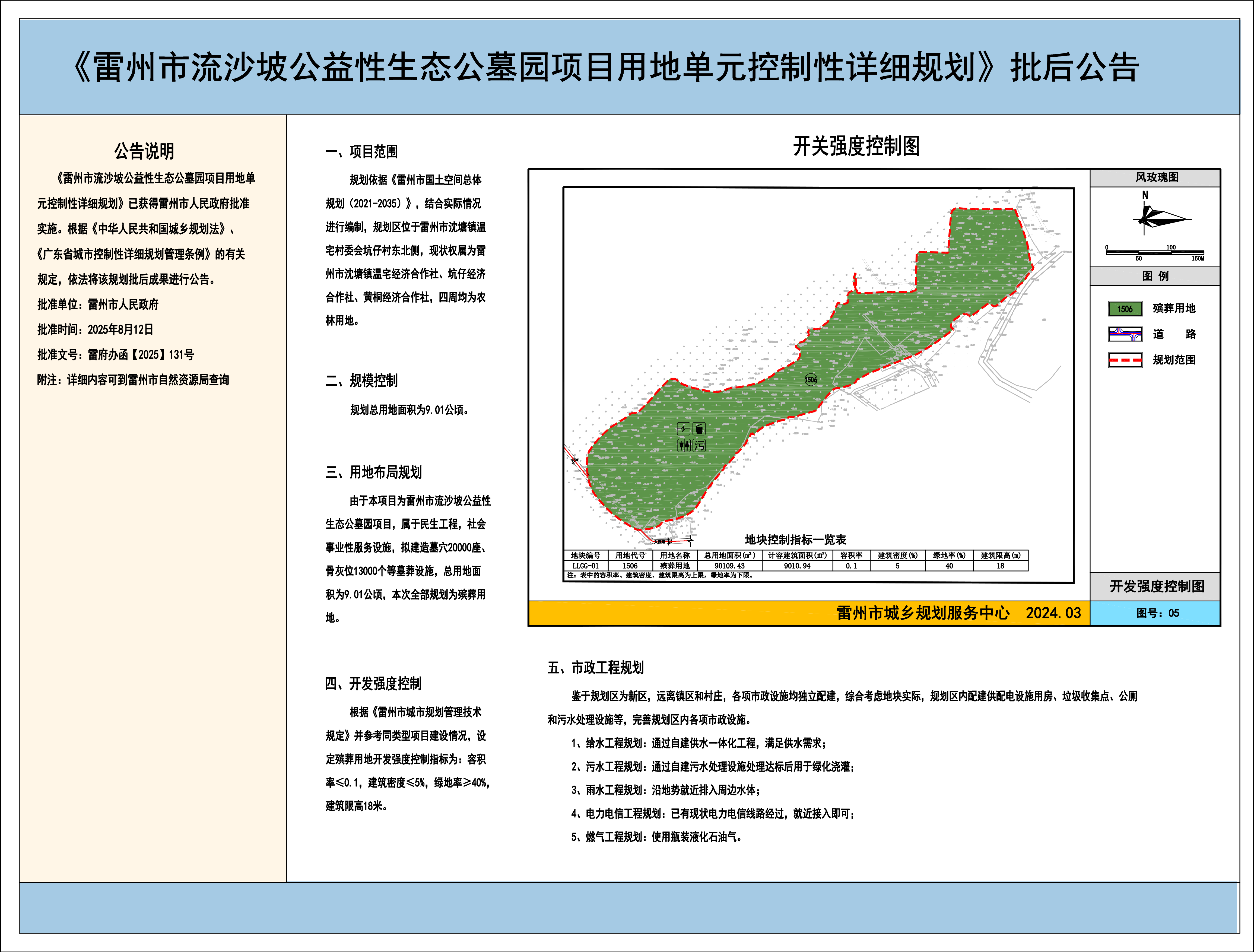 雷州市流沙坡公益性生态公墓地项目用地单元控制性详细规划.png