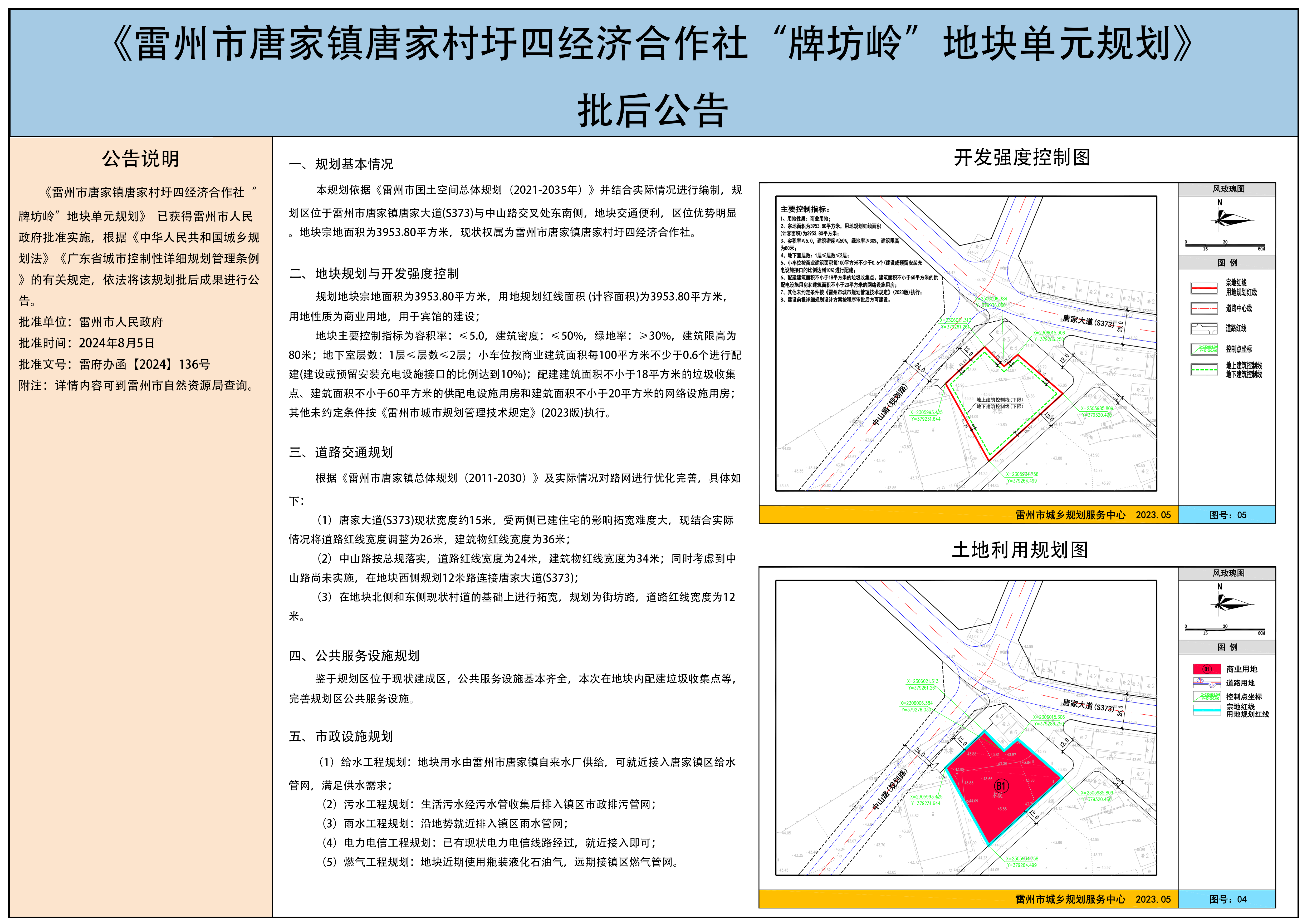 雷州市唐家镇唐家村圩四经济合作社牌坊岭地块单元规划.png