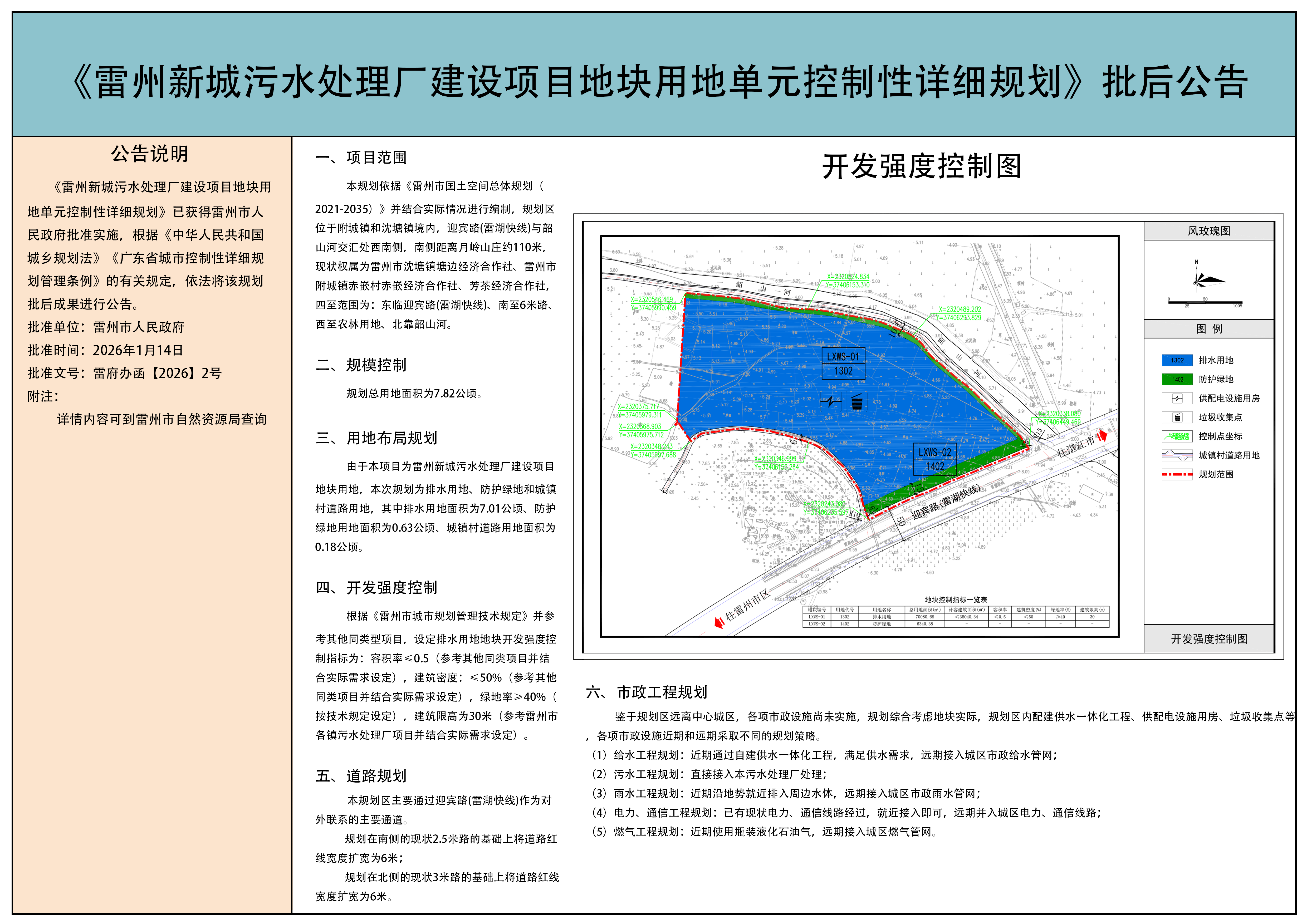 雷州新城污水处理厂建设项目地块用地单元控制性详细规划批后公告.png