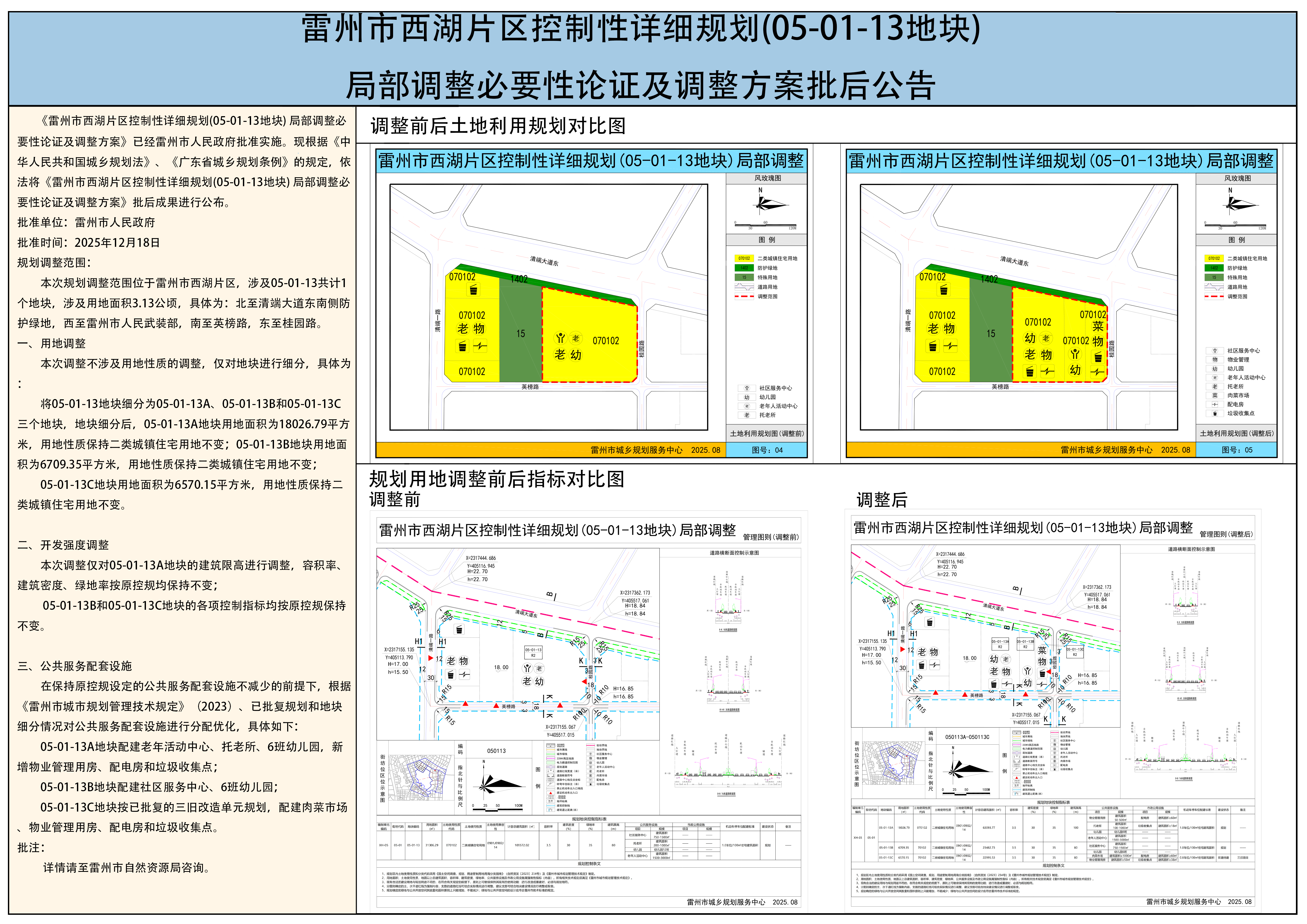 雷州市西湖片区控制性详细规划(05-01-13地块)局部调整必要性论证及调整方案批后公告.png