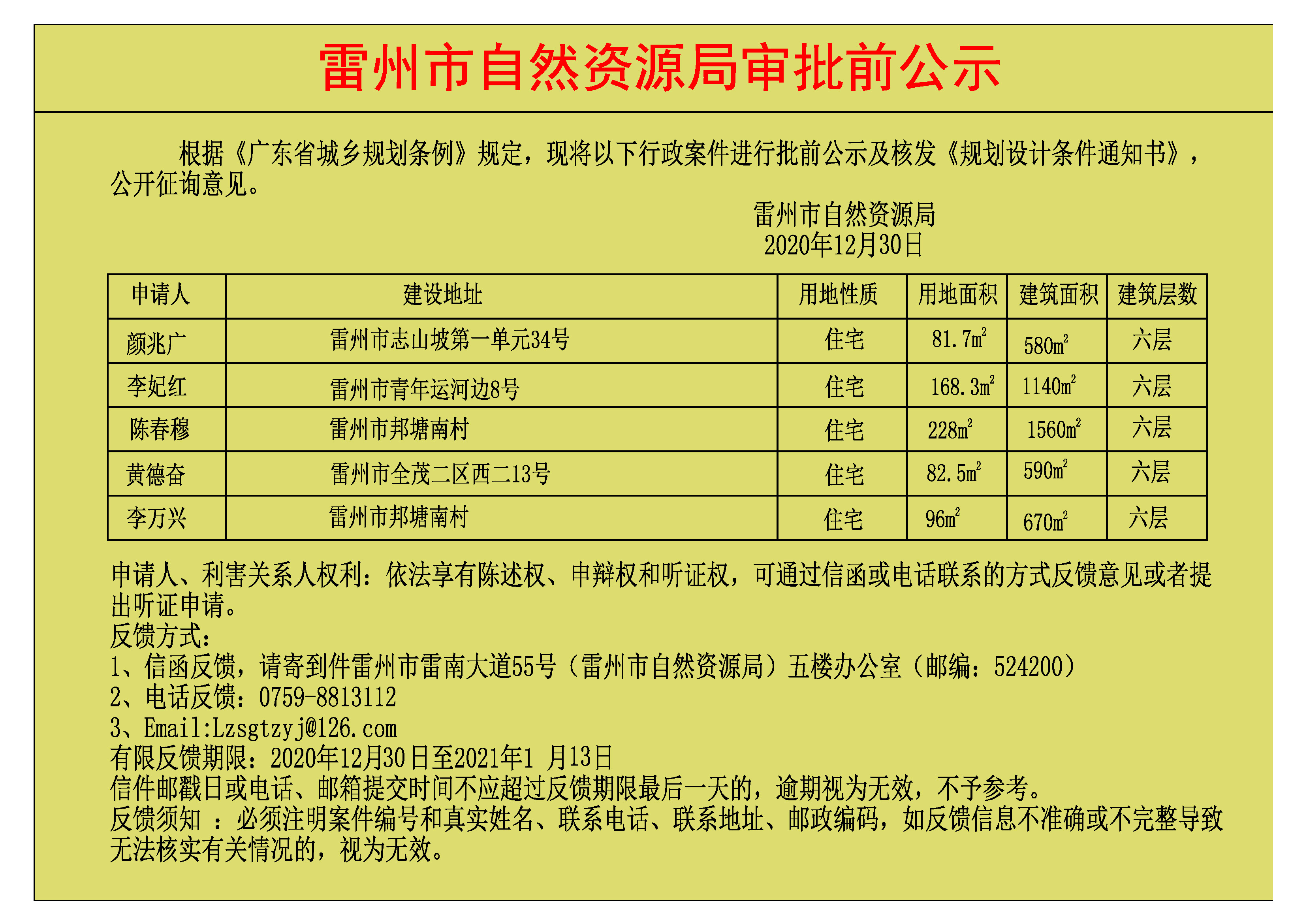 关于颜兆广.李妃红.陈春穆.黄德奋.李万兴批前公示及核发《规划设计条件通知书》.jpg